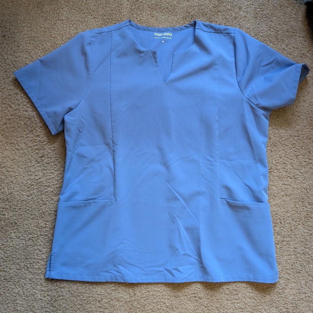 Mandala Scrubs, Deep Periwinkle, size XL, petite